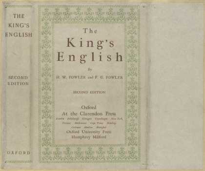Dust Jackets - The king's English.