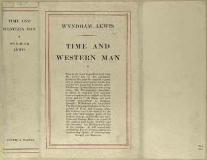 Dust Jackets - Time and western man.