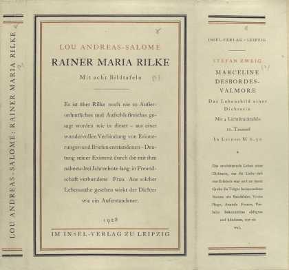 Dust Jackets - Rainer Maria Rilke ...