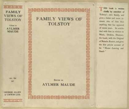 Dust Jackets - Family views of Tolstoy.