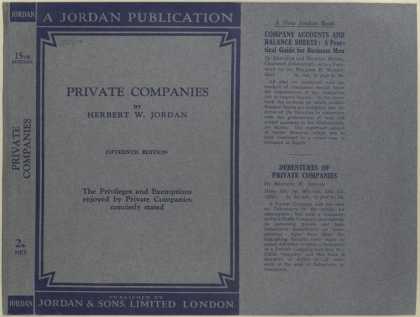 Dust Jackets - Private companies the pr