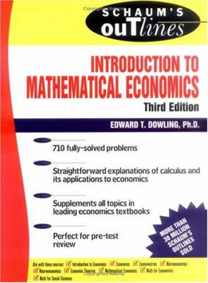 Economics Books - Schaum's Outline Introduction to Mathematical Economics