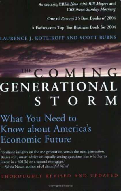 Economics Books - The Coming Generational Storm: What You Need to Know about America's Economic Fu