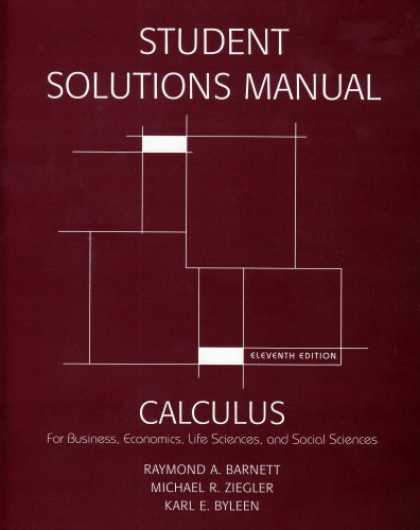 Economics Books - Student's Solutions Manual for Calculus for Business, Economics, Life Sciences &