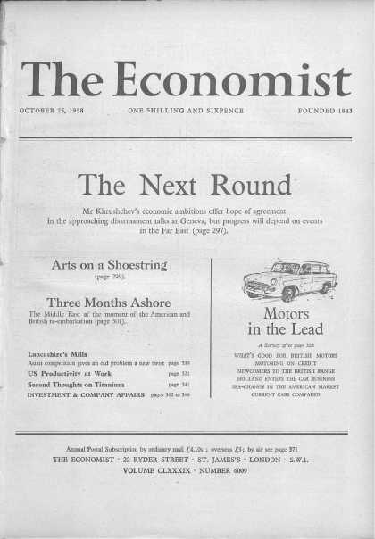 Economist - October 25, 1958