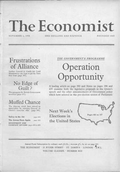 Economist - November 1, 1958