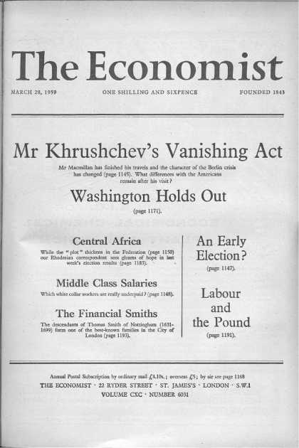 Economist - March 28, 1959