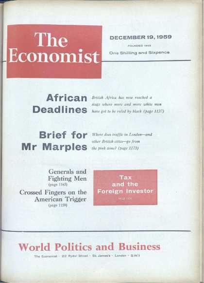 Economist - December 19, 1959