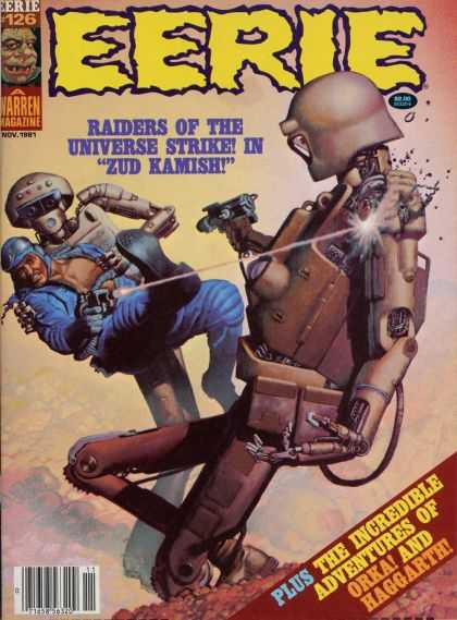 Eerie 126 - Robots - Raiders Of The Universe Strike - Zud Kamish - Orka - Haggarth