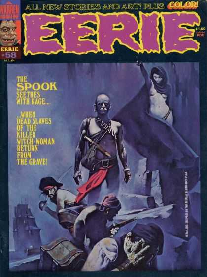 Eerie 58 - New Stories And Art In Color - The Spook - Rage - Dead Slaves Return From The Grave - Killer Witch-woman
