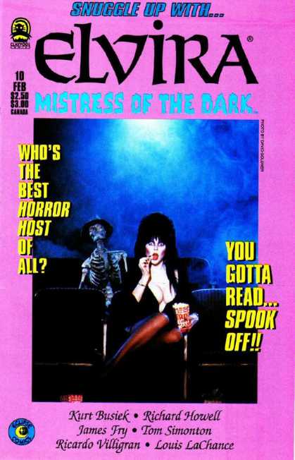 Elvira 10 - Snuggle Up With - Mistress Of The Dark - Whos The Best Horror Host Of All - Skeleton - Kurt Busiek