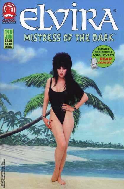 Elvira 146 - Mistress Of The Dark - June - Beach - Palm Tree - Bathing Suit