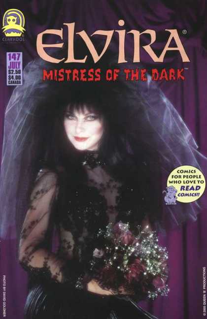 Elvira 147 - Mistress Of The Dark - Black Hair - Black Dress - Flowers - Wedding