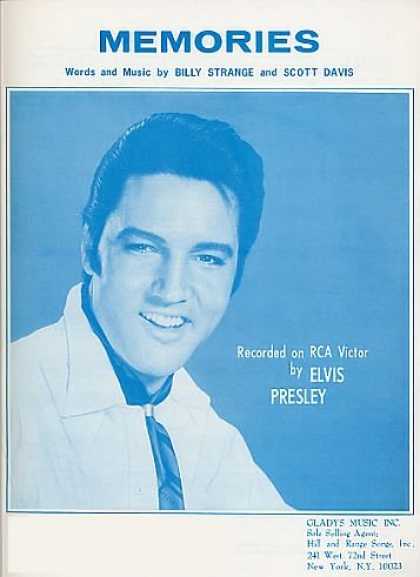 Elvis Presley Books - Memories (Elvis Presley Cover) (Words/Music/Chords) as Recorded by Elvis Presley