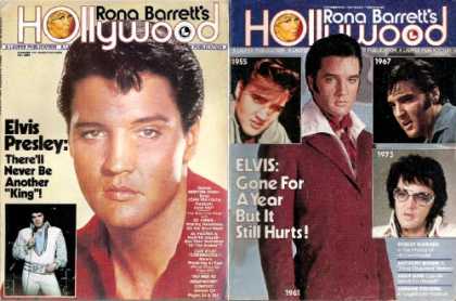 Elvis Presley Books - Elvis Presley Rona Barrett's Hollywood 2 Magazines December 1977, October 1978