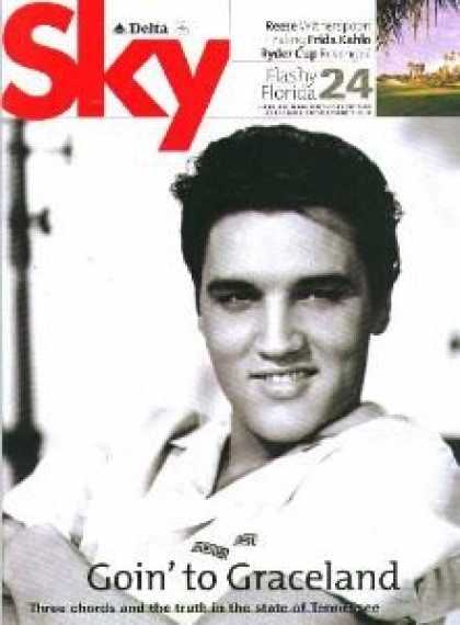 Elvis Presley Books - DELTA SKY Magazine. Sept., 2002. Elvis Presley cover, Goin' To Graceland, Flashy