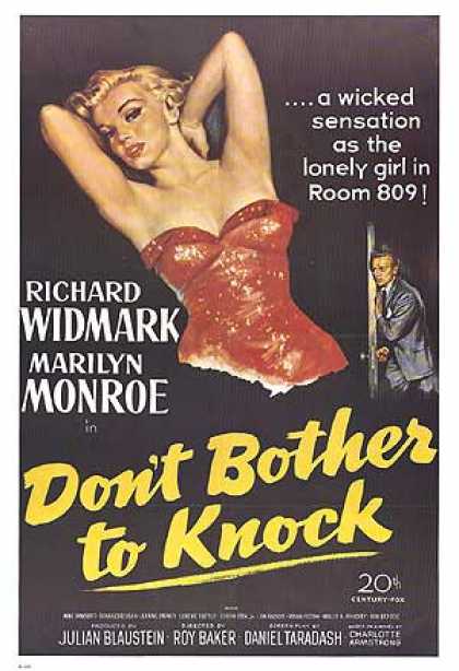 Essential Movies - Don't Bother To Knock Poster