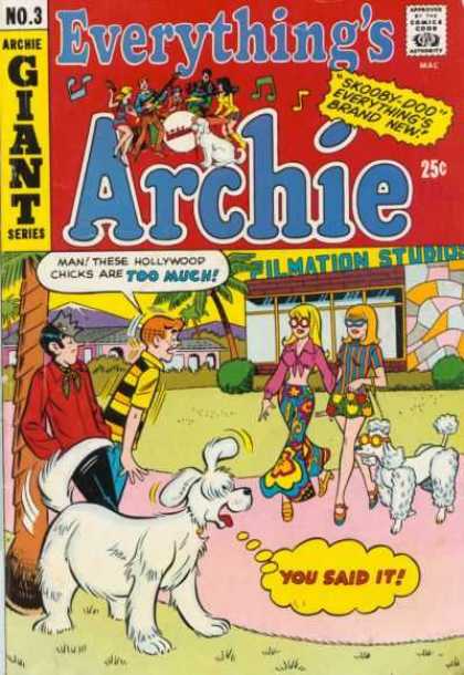 Everything's Archie 3 - Man These Hollywood Chicks Are Too Much - Two Girls Are Walking With Dog - Two Boys Are Commenting The Girls - Filmation Studios - Giant Series