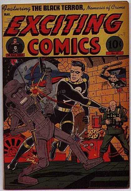 Exciting Comics 45 - Featuring The Black Terror - Robot - Mar - Castle - Nemesis Of Crime - Alex Schomburg