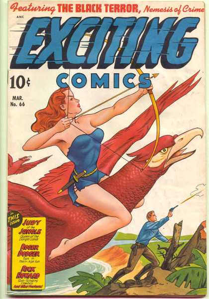 The Black Terror - Nemesis Of Crime - Judy - Jungle - Roger Dodger - Alex Schomburg Exciting Comics 66 - The Black Terror - Nemesis Of Crime - Judy - Jungle - Roger Dodger - Alex Schomburg