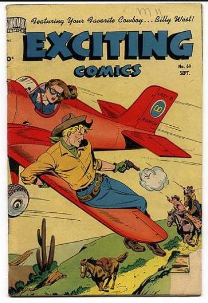 Exciting Comics 69 - Horse - Gun - Aeroplane - Standard Comics - Cap