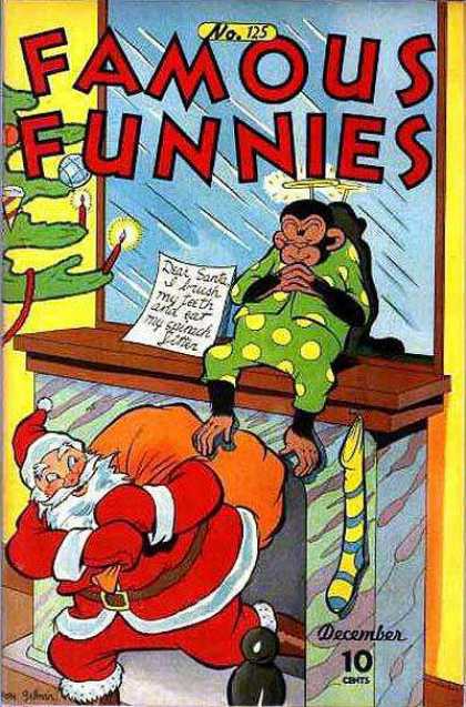 Famous Funnies 125 - Christmas Comics - Santa Claus - December Edition - Dear Santa - Holiday Comic