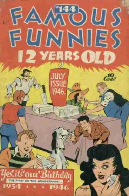 Famous Funnies 144 - Birthday - Fourth Of July - Independence Day - Cake - Candles