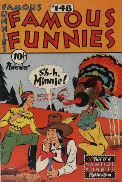 Famous Funnies 148 - Shh Minnie - November - Turkey - 148 - Gobble Gobble