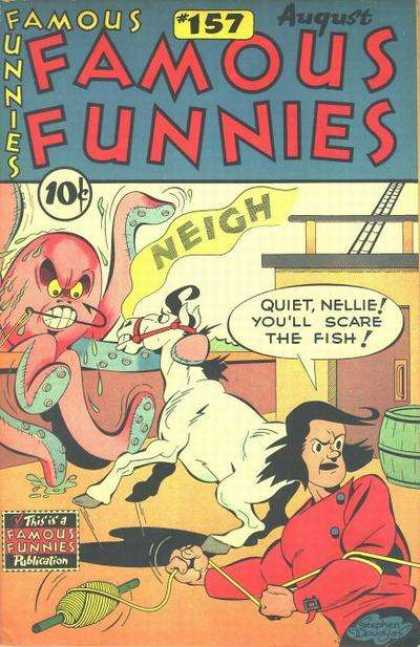 Famous Funnies 157 - 157 - August - Neigh - Rope - Horse