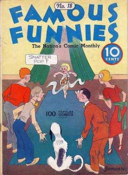 Famous Funnies 18 - The Nations Comic Monthly - Fairy - Women - Men - Dog
