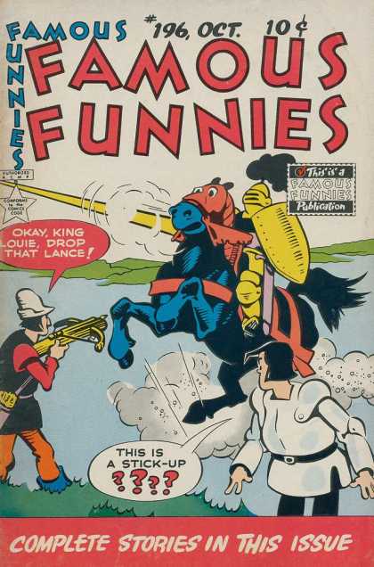 Famous Funnies 196 - Lance - Joust - Horse - Crossbow - Knight