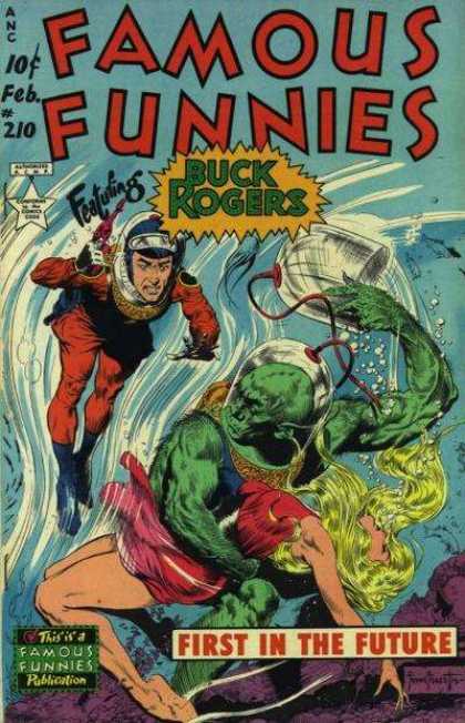 Famous Funnies 210 - Buck Rogers - Water - First In The Future - Helmet - Monkey Man - Frank Frazetta