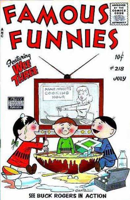 Famous Funnies 218 - Television - Wee Three - Cooking - Children - Milk