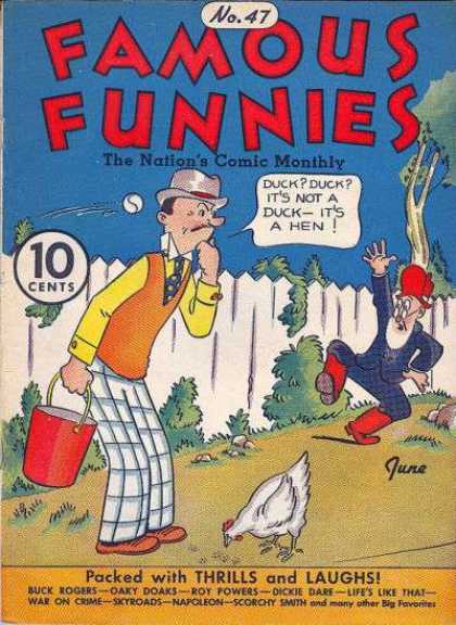 Famous Funnies 47 - A Duck Tale - The Duck-hen-duck Paradox - Jumping Jack - The Red Bucket - Flying Ball