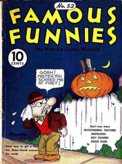 Famous Funnies 52 - Comedy - Dickie Dare - Roy Powers - Napoleon - Jackolantern