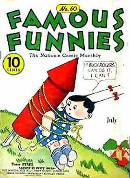 Famous Funnies 60 - Rocket - Rope - Fuse - Girl - Field