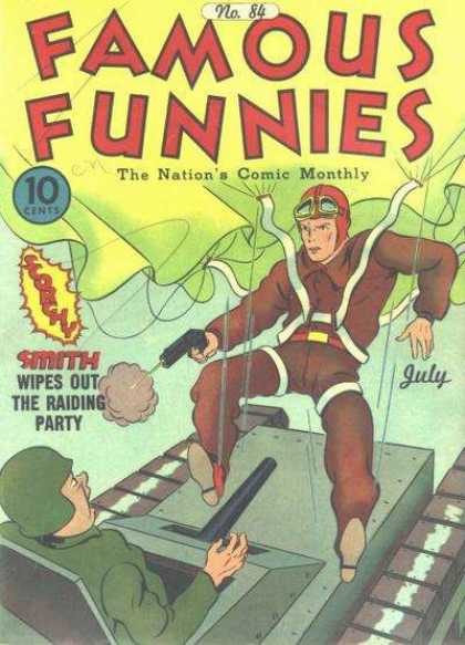 Famous Funnies 84 - Parachute - Smith - Scorchy - Tank - Army