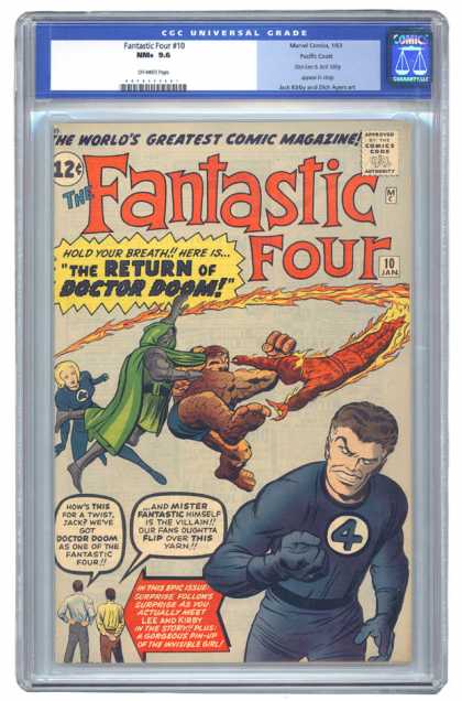 Fantastic Four 10 - Dr Doom - Jack Kirby - Stan Lee - The World Greatest Comic Magazine - The Return Of Doctor Doom - Dick Ayers, Jack Kirby