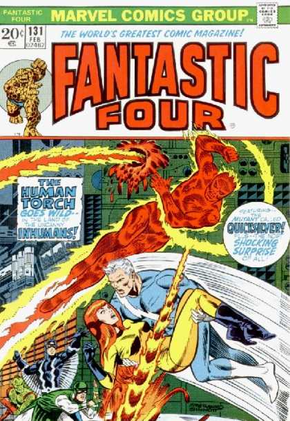 Fantastic Four 131 - Human Torch - Quicksilver - Inhumans - Thing - Crystal - Jim Steranko