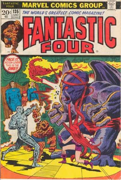 Fantastic Four 135 - Thing - Medusa - Invisible Girl - Mr Fantastic - Human Torch