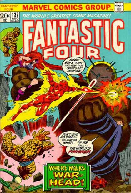 Fantastic Four 137 - Medusa - Thing - Human Torch - Mr Fantastic