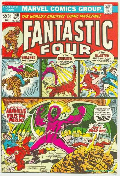 Fantastic Four 140 - Thing - Annihilus - Human Torch - Mr Fantastic