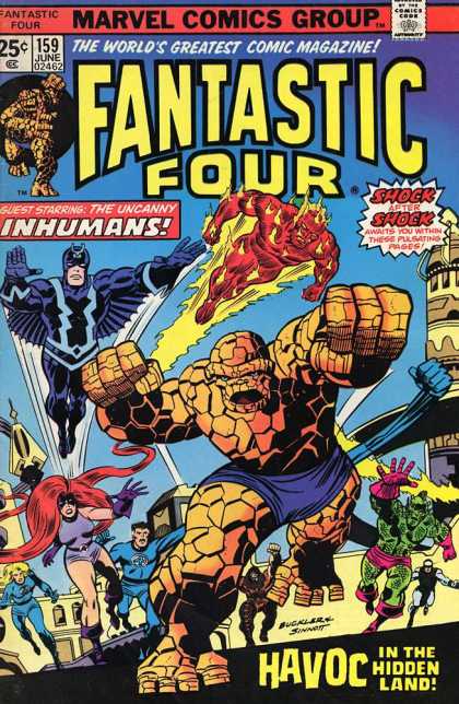 Fantastic Four 159 - Inhumans - Flame - Havoc - Hidden Land - Shock - Richard Buckler
