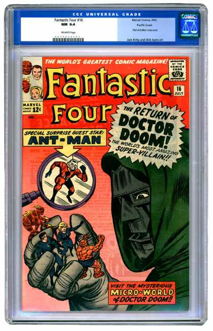 Fantastic Four 16 - Doctor Doom - Ant-man - Human Torch - Thing - Marvel - Jack Kirby