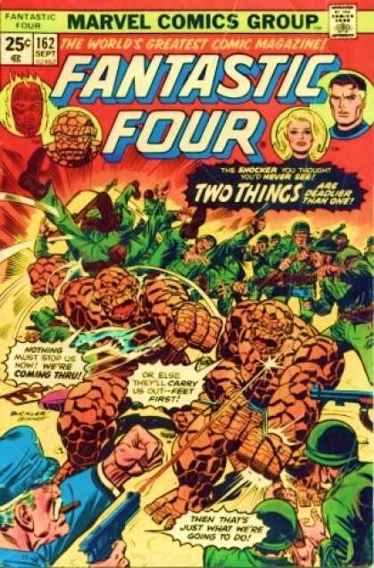 Fantastic Four 162 - Army Captain - Army Guys - Upside Down Army Guys - Twin - Cigar - Richard Buckler