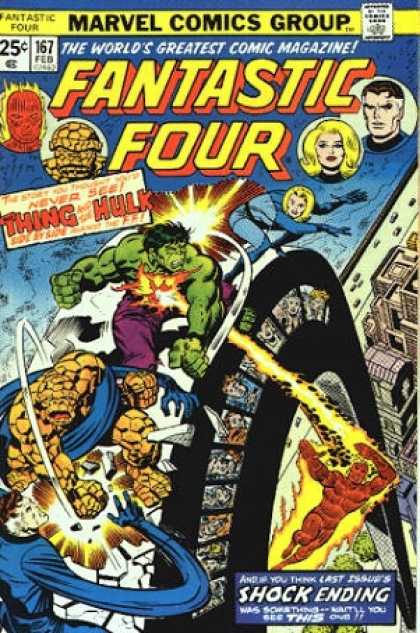 Fantastic Four 167 - Hulk - Marvel Comics - Silver Age - Superheros - Teams