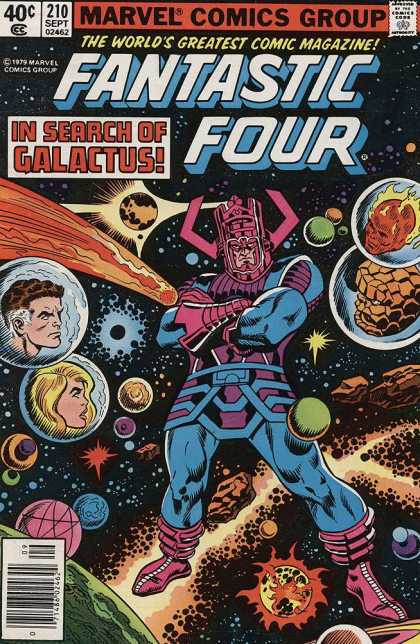 Fantastic Four 210 - Galactus - Meteors - Outer Space - Planets - In Search Of Galactus