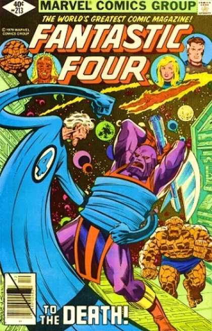 Fantastic Four 213 - The Thing - Blaze - Invisible - Planets - Stretch - Joe Sinnott, John Byrne