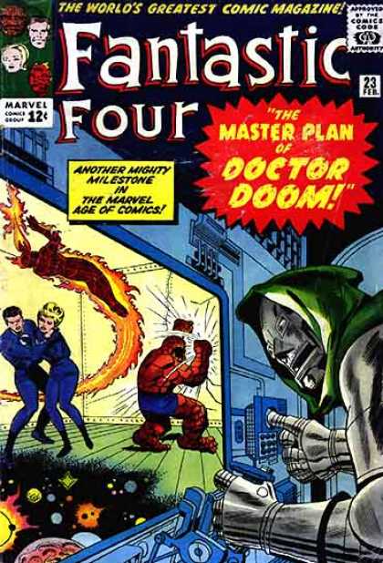 Fantastic Four 23 - Human Torch - Doctor Doom - Mr Fantastic - The Thing - Master Plan - Jack Kirby