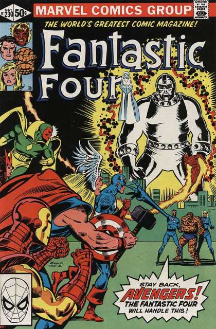 Fantastic Four 230 - Avengers - Scarlet Witch - The Thing - Thor - Captain America - Bill Sienkiewicz